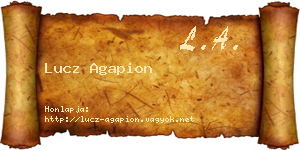 Lucz Agapion névjegykártya