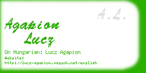 agapion lucz business card